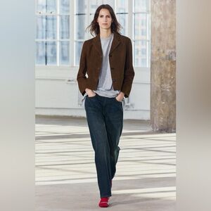 Zara Suede Leather Brown Jacket